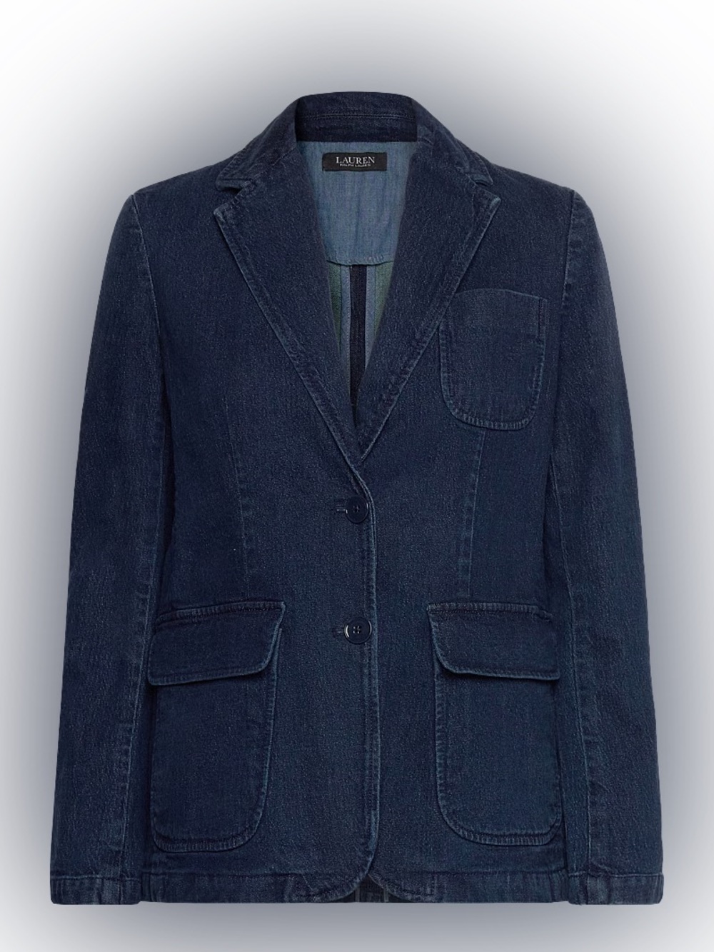 Denim Blazer Size 4 NWT Lauren Ralph Lauren - Picture 2 of 7